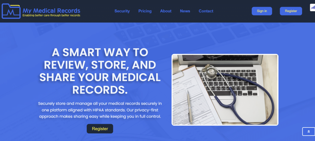 Doctor handing a medical record file to patient