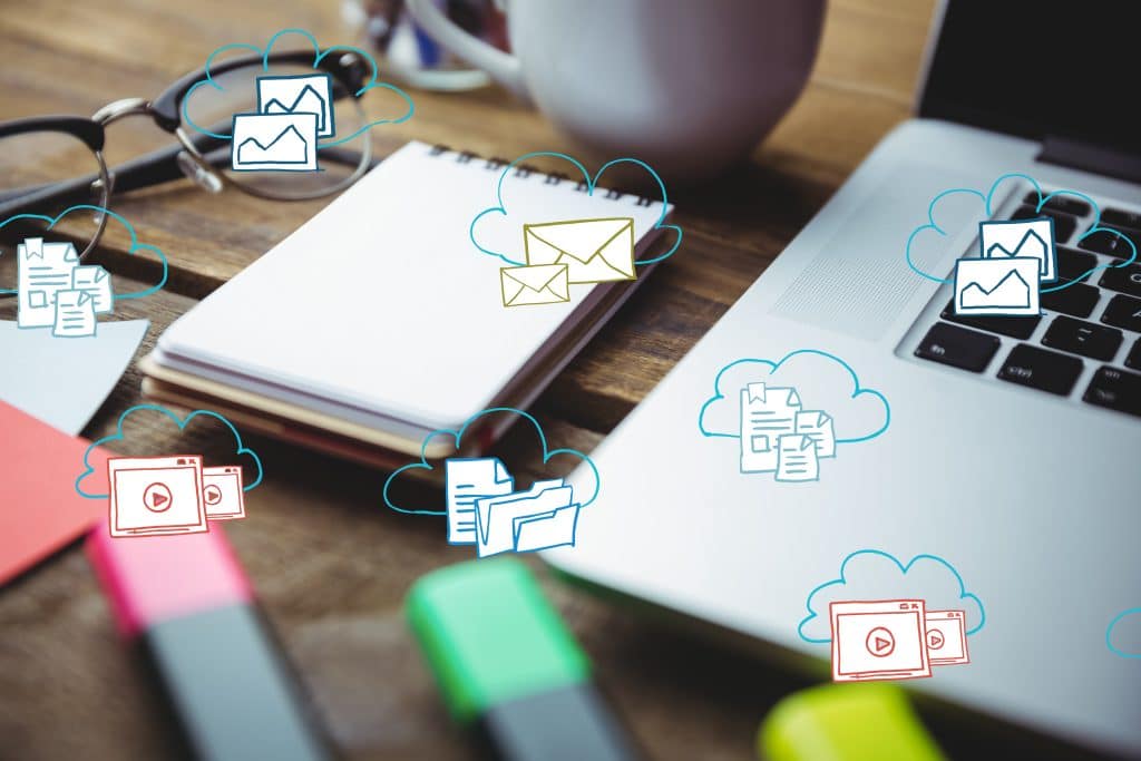 Share My Medical Records Composite image of business desk with laptop, coffee, and bloc note
