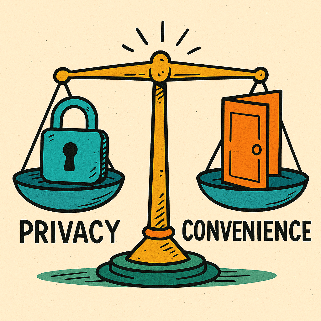 Scale to balance privacy and convenience